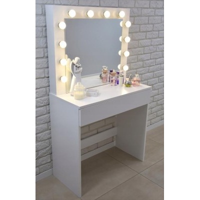 ALDOTRADE Toaletný kozmetický stolík Linda 80x40x140cm so zrkadlom