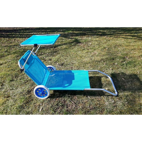 ALDOTRADE Plážové ležadlo so strieškou - vozík
