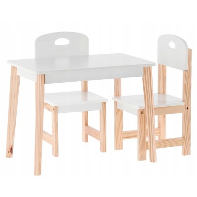 ALDOTRADE Detský stôl s 2 stoličkami, biely