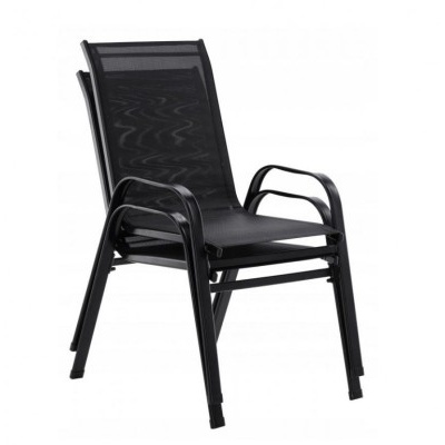 ALDOTRADE Záhradná stolička STELA čierna, set 2ks
