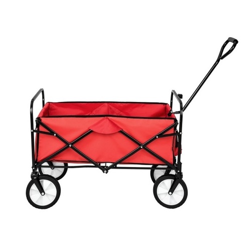 ALDOTRADE Skladací záhradný prepravný vozík červený