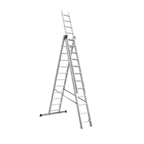 ALDOTRADE Rebrík trojdielný hliníkový 3x12