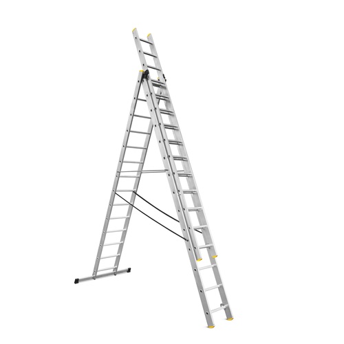 ALDOTRADE Rebrík trojdielný hliníkový PROFI 3x14