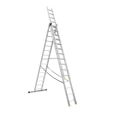 ALDOTRADE Rebrík trojdielny hliníkový PROFI 3x15
